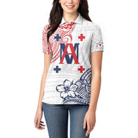 Kingdom of Uvea 1842-1860 Personalized Women Polo Shirt Wallis and Futuna Polynesian Tribal Pattern LT9 - Polynesian Pride