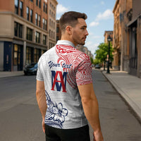 Kingdom of Uvea 1842-1860 Personalized Zipper Polo Shirt Wallis and Futuna Polynesian Tribal Pattern LT9 - Polynesian Pride