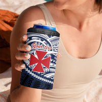 Kingdom of Uvea 1860-1886 Personalized 4 in 1 Can Cooler Tumbler Wallis and Futuna Polynesian Tribal Pattern LT9 - Polynesian Pride