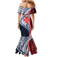 Kingdom of Uvea 1860-1886 Personalized Family Matching Mermaid Dress and Hawaiian Shirt Wallis and Futuna Polynesian Tribal Pattern LT9 - Polynesian Pride