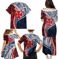 Kingdom of Uvea 1860-1886 Personalized Family Matching Puletasi and Hawaiian Shirt Wallis and Futuna Polynesian Tribal Pattern LT9 - Polynesian Pride