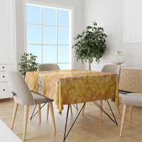 Hawaiian Lei Day Tablecloth Gold Hibiscus Flowers Lei Art LT9 - Polynesian Pride
