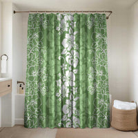 Hawaiian Lei Day Bathroom Set Green Hibiscus Flowers Lei Art - Polynesian Pride