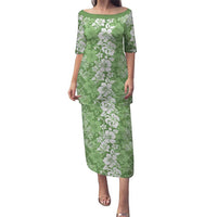 Hawaiian Lei Day Puletasi Green Hibiscus Flowers Lei Art