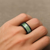 Hawaiian Lei Day Spinner Ring Green Hibiscus Flowers Lei Art - Polynesian Pride