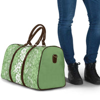 Hawaiian Lei Day Travel Bag Green Hibiscus Flowers Lei Art - Polynesian Pride