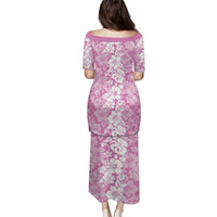 Hawaiian Lei Day Puletasi Pink Hibiscus Flowers Lei Art