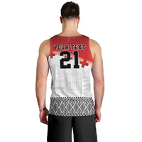 Ikale Tahi Pacific Tonga Rugby Custom Men Tank Top Tongan Ngatu with Flag Pattern