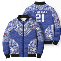 Manu Samoa Pacific Samoa Rugby Custom Bomber Puffer Jacket Polynesian Pattern - Polynesian Pride