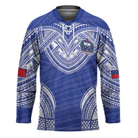 Manu Samoa Pacific Samoa Rugby Custom Hockey Jersey Polynesian Pattern - Polynesian Pride
