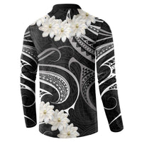 White Sunday Tokelau Gardenia Thunbergia Button Sweatshirt Fakamalo Atu Kia Te Koutou Uma LT9 - Polynesian Pride