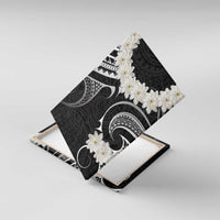 White Sunday Tokelau Gardenia Thunbergia Canvas Wall Art Fakamalo Atu Kia Te Koutou Uma LT9 With Frame Black - Polynesian Pride