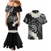 White Sunday Tokelau Gardenia Thunbergia Couples Matching Mermaid Dress and Hawaiian Shirt Fakamalo Atu Kia Te Koutou Uma LT9 - Polynesian Pride