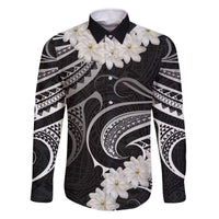 White Sunday Tokelau Gardenia Thunbergia Family Matching Off The Shoulder Long Sleeve Dress and Hawaiian Shirt Fakamalo Atu Kia Te Koutou Uma LT9 Dad's Shirt - Long Sleeve Black - Polynesian Pride