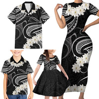 White Sunday Tokelau Gardenia Thunbergia Family Matching Short Sleeve Bodycon Dress and Hawaiian Shirt Fakamalo Atu Kia Te Koutou Uma LT9 - Polynesian Pride