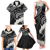 White Sunday Tokelau Gardenia Thunbergia Family Matching Tank Maxi Dress and Hawaiian Shirt Fakamalo Atu Kia Te Koutou Uma LT9 - Polynesian Pride