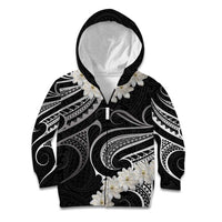 White Sunday Tokelau Gardenia Thunbergia Kid Hoodie Fakamalo Atu Kia Te Koutou Uma LT9 Zip Hoodie Black - Polynesian Pride