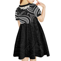 White Sunday Tokelau Gardenia Thunbergia Kid Short Sleeve Dress Fakamalo Atu Kia Te Koutou Uma LT9 - Polynesian Pride
