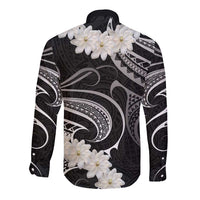 White Sunday Tokelau Gardenia Thunbergia Long Sleeve Button Shirt Fakamalo Atu Kia Te Koutou Uma LT9 - Polynesian Pride