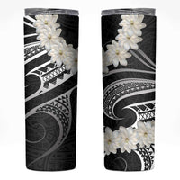White Sunday Tokelau Gardenia Thunbergia Skinny Tumbler Fakamalo Atu Kia Te Koutou Uma LT9 Black - Polynesian Pride
