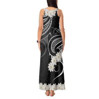 White Sunday Tokelau Gardenia Thunbergia Tank Maxi Dress Fakamalo Atu Kia Te Koutou Uma LT9 - Polynesian Pride