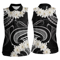 White Sunday Tokelau Gardenia Thunbergia Women Sleeveless Polo Shirt Fakamalo Atu Kia Te Koutou Uma LT9 - Polynesian Pride