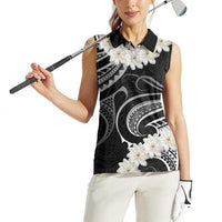 White Sunday Tokelau Gardenia Thunbergia Women Sleeveless Polo Shirt Fakamalo Atu Kia Te Koutou Uma LT9 - Polynesian Pride