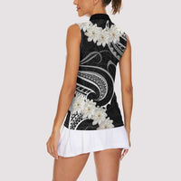 White Sunday Tokelau Gardenia Thunbergia Women Sleeveless Polo Shirt Fakamalo Atu Kia Te Koutou Uma LT9 - Polynesian Pride