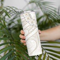 Tokelau Gardenia Thunbergia Skinny Tumbler Polynesian Art Vibe LT9 - Polynesian Pride