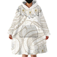 Tokelau Gardenia Thunbergia Wearable Blanket Hoodie Polynesian Art Vibe LT9 - Polynesian Pride