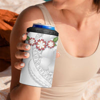 Manuia le Aso Sa o Tamaiti Tonga 4 in 1 Can Cooler Tumbler White Sunday Heilala Lei LT9 - Polynesian Pride
