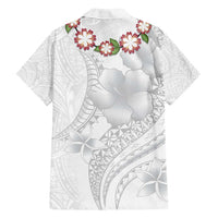 Manuia le Aso Sa o Tamaiti Tonga Family Matching Off Shoulder Maxi Dress and Hawaiian Shirt White Sunday Heilala Lei LT9 - Polynesian Pride