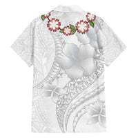 Manuia le Aso Sa o Tamaiti Tonga Family Matching Off Shoulder Short Dress and Hawaiian Shirt White Sunday Heilala Lei LT9 - Polynesian Pride