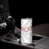 Manuia le Aso Sa o Tamaiti Tonga Skinny Tumbler White Sunday Heilala Lei LT9 - Polynesian Pride
