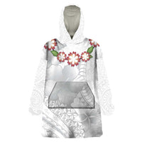 Manuia le Aso Sa o Tamaiti Tonga Wearable Blanket Hoodie White Sunday Heilala Lei LT9 One Size White - Polynesian Pride