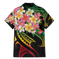 Kiribati Red Jasmine Mango Family Matching Mermaid Dress and Hawaiian Shirt Reggae Polynesian Art Vibe LT9 - Polynesian Pride