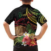 Personalised Tokelau Tropical Flowers Family Matching Puletasi and Hawaiian Shirt Reggae Polynesian Art Vibe LT9 - Polynesian Pride