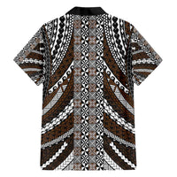 Brown Tongan Polynesian Tribal Family Matching Tank Maxi Dress and Hawaiian Shirt LT9 - Polynesian Pride