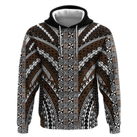 Brown Tongan Polynesian Tribal Hoodie - Polynesian Pride