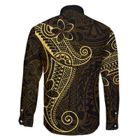 Black Gold Polynesian Tribal Family Matching Short Sleeve Bodycon Dress and Hawaiian Shirt LT9 - Polynesian Pride