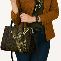 Black Gold Polynesian Tribal Leather Bag - Polynesian Pride