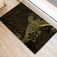 Black Gold Polynesian Tribal Rubber Doormat - Polynesian Pride
