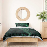 Black Green Polynesian Tribal Bedding Set - Polynesian Pride