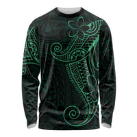 Black Green Polynesian Tribal Long Sleeve Shirt - Polynesian Pride