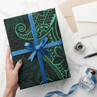 Black Green Polynesian Tribal Wrapping Paper - Polynesian Pride