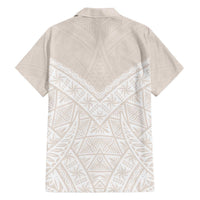 Lotu Tamaiti Tongan Polynesian Art Pattern Family Matching Off The Shoulder Long Sleeve Dress and Hawaiian Shirt Traditional Tribal Motifs LT9 - Polynesian Pride