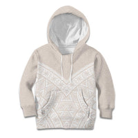 Lotu Tamaiti Tongan Polynesian Art Pattern Kid Hoodie Traditional Tribal Motifs LT9 Hoodie White - Polynesian Pride