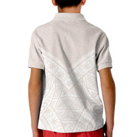 Lotu Tamaiti Tongan Polynesian Art Pattern Kid Polo Shirt Traditional Tribal Motifs LT9 - Polynesian Pride