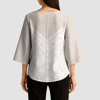 Lotu Tamaiti Tongan Polynesian Art Pattern Kimono Sleeve Blouse Traditional Tribal Motifs LT9 - Polynesian Pride