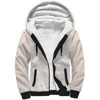 Lotu Tamaiti Tongan Polynesian Art Pattern Sherpa Hoodie Traditional Tribal Motifs LT9 Unisex White - Polynesian Pride